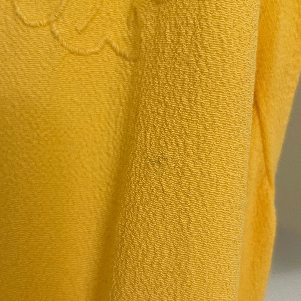 Loft Yellow Tie Waist Ruffle Sleeve Dress Size Large - Picture 3 of 3